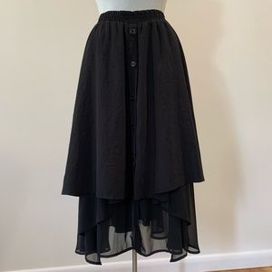 Vintage Simon Chang Button Layered Skirt